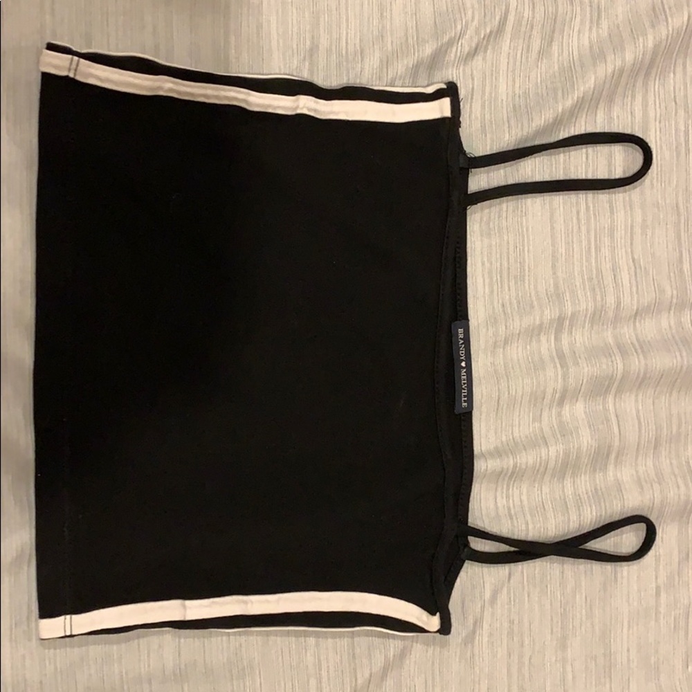 Brandy Melville black & white skylar tank